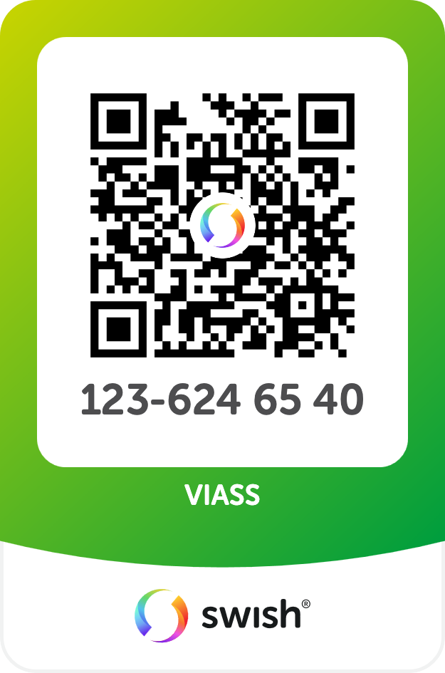 Swish QR-kod till VIASS — nummer 123-624 65 40